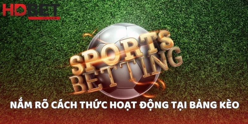Nắm rõ cách thức hoạt động tại bảng kèo