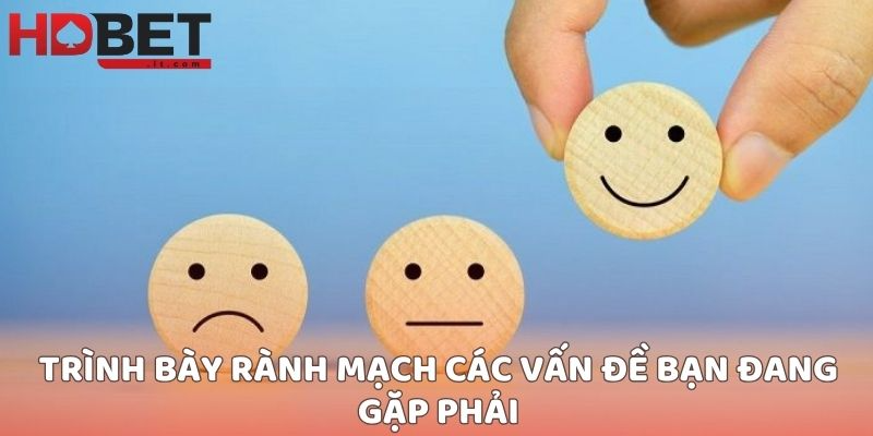 Trình bày rành mạch các vấn đề bạn đang gặp phải